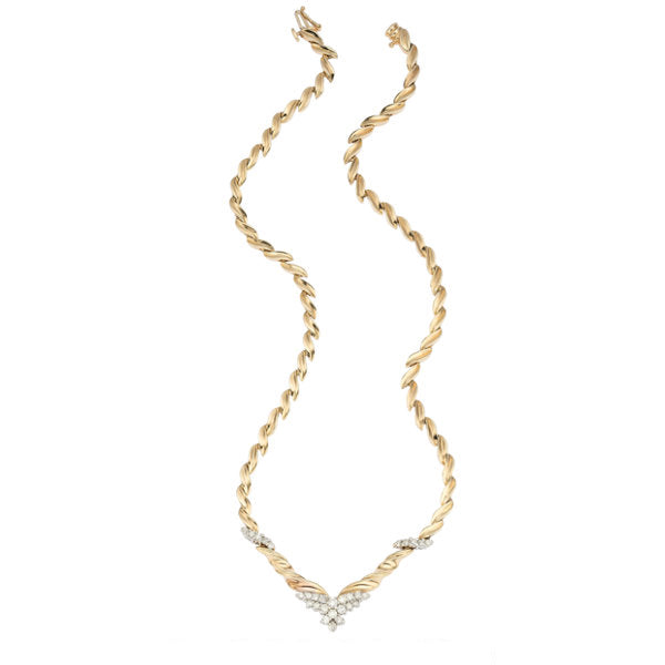 Diamond, Gold Necklace