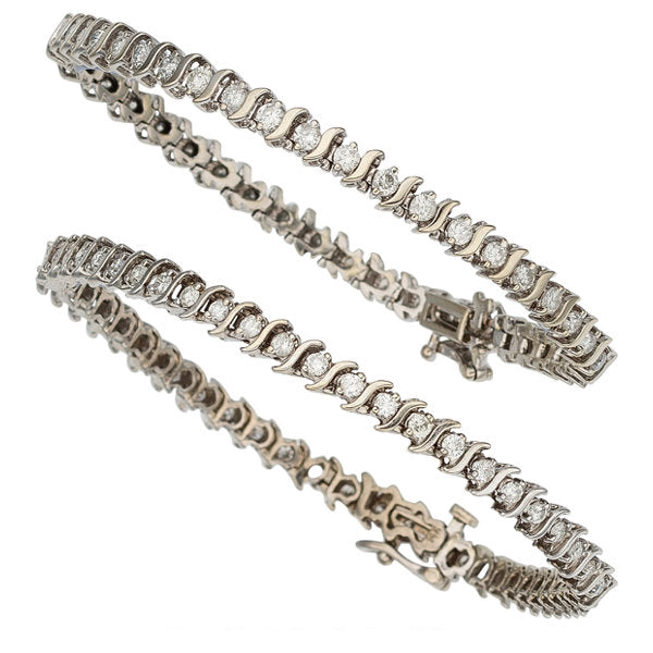 Diamond, White Gold Bracelets