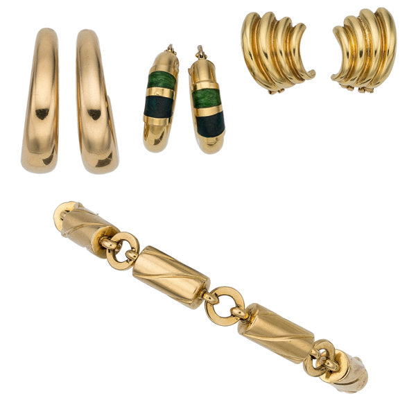 Enamel, Gold Jewelry