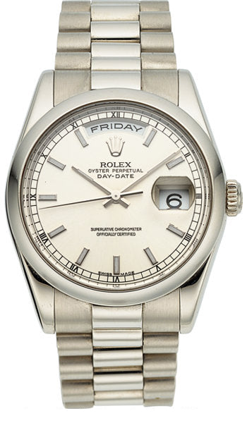 Rolex Ref. 118206 Platinum Oyster Perpetual Day-Date, circa 2001