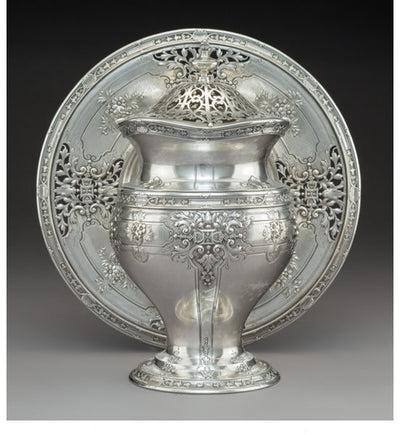 A Grogan Company Silver Covered Vase and Stand, Pittsburgh, Pennsylvania, early 20th century