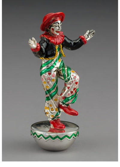 A Tiffany & Co. Silver and Enamel Balancing Circus Clown