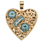 Aquamarine, Gold Pendant