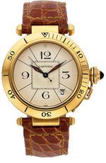 Cartier Gentlemen's 18k Yellow Gold Pasha Automatic Wristwatch