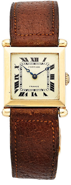 Cartier Lady's Gold Tank Obus Watch, French
