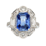 Ceylon Sapphire, Diamond, White Gold Ring