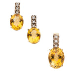 Citrine, Diamond, Gold Jewelry Suite