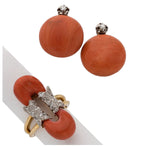 Coral, Diamond, Jewelry
