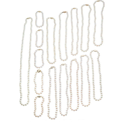 Cultured Pearl, Gold Bracelets and Necklaces