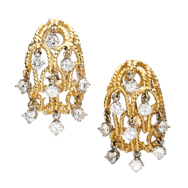 Diamond, Gold Earrings