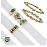 Diamond, Multi-Stone, Gold Jewelry