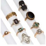 Diamond, Multi-Stone, Seed Pearl, Gold, Yellow Metal Rings