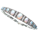 Diamond, Opal, White Gold Bracelet