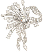 Diamond, Platinum Brooch