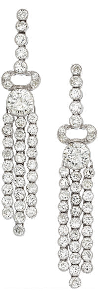 Diamond, Platinum Earrings