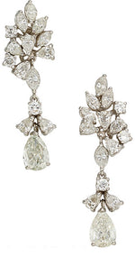 Diamond, Platinum Earrings