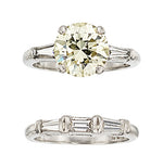 Diamond, Platinum Ring Set