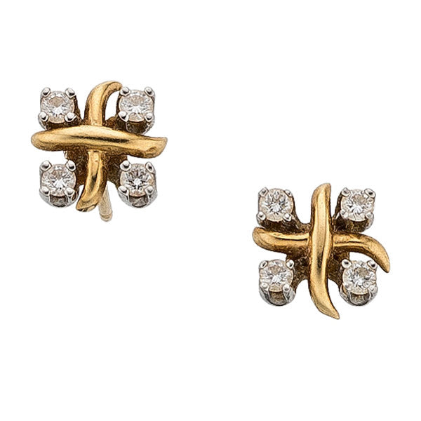 Diamond, Platinum, Gold Earrings, Schlumberger, Tiffany & Co