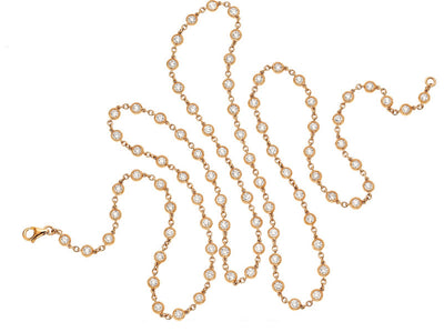 Diamond, Rose Gold Necklace