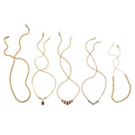 Diamond, Ruby, Garnet, Gold Necklaces