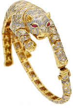Diamond, Ruby, Gold Bracelet-Brooch