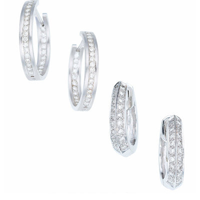 Diamond, White Gold Earrings