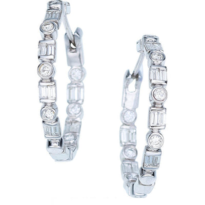 Diamond, White Gold Earrings