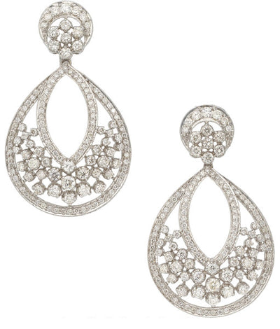 Diamond, White Gold Earrings