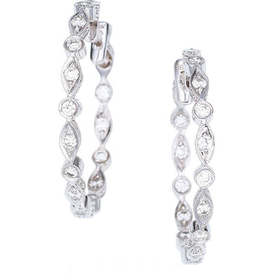 Diamond, White Gold Earrings, Penny Preville