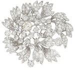 Diamond, White Gold Pendant-Brooch