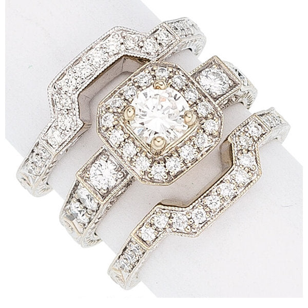 Diamond, White Gold Ring Set