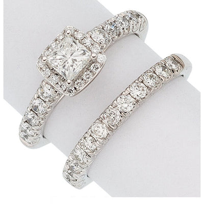 Diamond, White Gold Ring Set, Tolkowsky