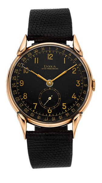 Doxa Large Rose Gold Watch With Date