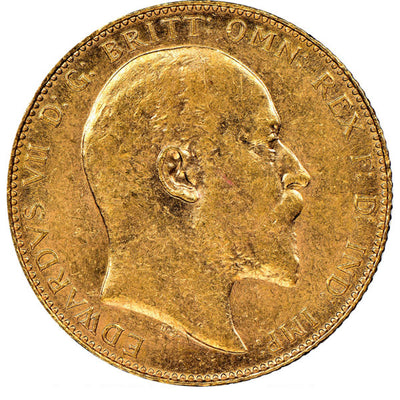 Edward VII gold Sovereign 1909-C AU58 NGC