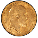Edward VII gold Sovereign 1909-C MS62 PCGS