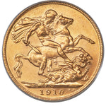Edward VII gold Sovereign 1910-C MS64 PCGS