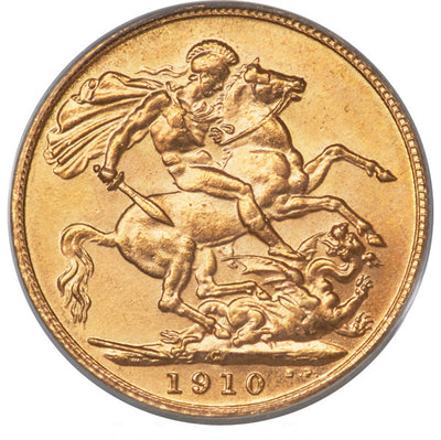 Edward VII gold Sovereign 1910-C MS64 PCGS