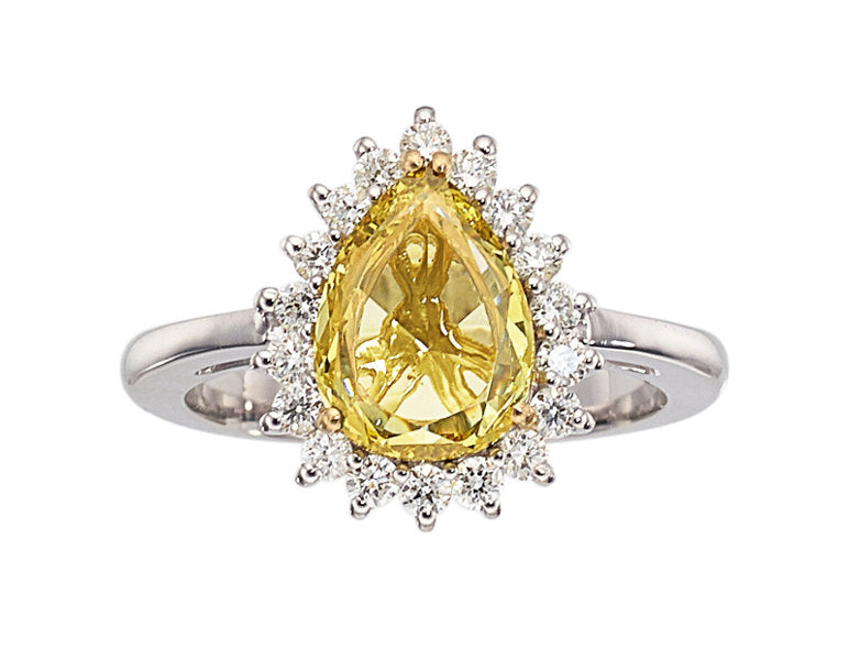 Fancy Intense Yellow Diamond, Diamond, White Gold Ring