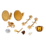 Gentleman's Coin, Citrine, Cultured Pearl, Enamel, Gold Jewelry