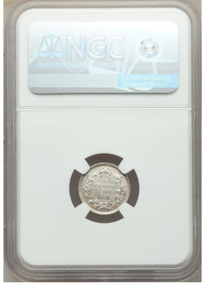 George V 5 Cents 1921 AU Details (Cleaned) NGC
