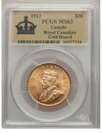 George V gold 10 Dollars 1913 MS63 PCGS