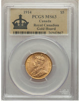 George V gold 10 Dollars 1914 MS63 PCGS