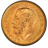 George V gold Sovereign 1911-C MS65 PCGS