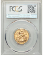George V gold Sovereign 1913-C MS63 PCGS