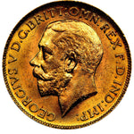 George V gold Sovereign 1914-C MS62 NGC
