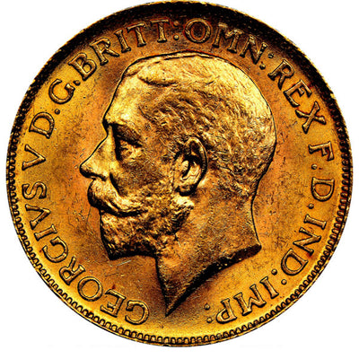 George V gold Sovereign 1914-C MS62 NGC