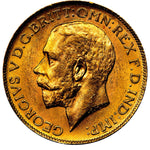 George V gold Sovereign 1919-C MS63 NGC