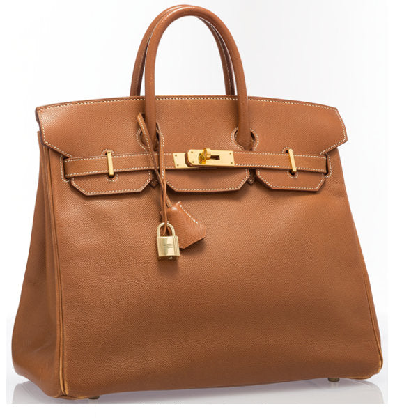 Hermes 32cm Gold Courchevel Leather HAC Birkin Bag with Gold