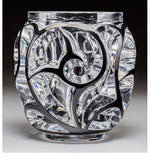 Lalique Clear and Enameled Glass Tourbillons Vase