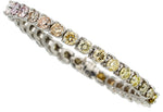 Multi-Color Diamond, Platinum Bracelet